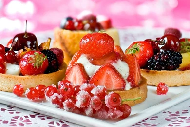 Delicious Dessert Cake, Strawberry Cherry Berries Wallpapers ...