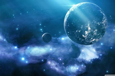 Fantasy Planets, Animated, Skulls, Blue, Galaxy, 2560x1440 HD ...