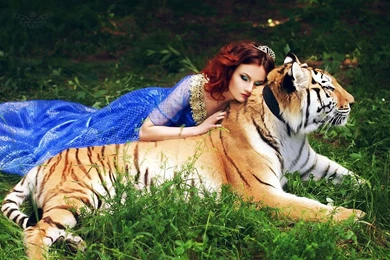 Beautiful Girl Tiger Wallpapers
