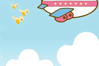 Hello Kitty On Plane Iphone 4 Wallpapers Free 640x960 Hd Iphone Images