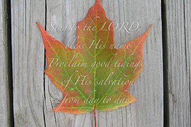 Free Christian Wallpaper: Leaf