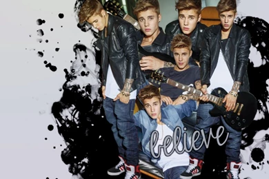 Justin Bieber Wallpapers (b/w Background) By IbelieveinBieber 1D On ...