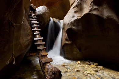 Improvised Stairs In The Cave Wallpapers   Photography Wallpapers ...