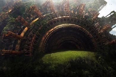 Round Metallic Cave Wallpapers   Abstract Wallpapers