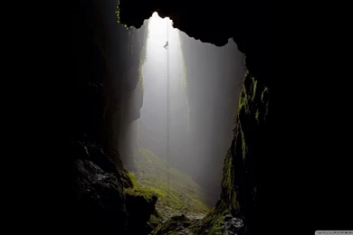 Descending Into Deep Cave HD Desktop Wallpapers : High Definition ...
