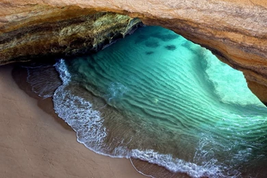 Sandy Beach In The Cave Wallpapers   Beach Wallpapers