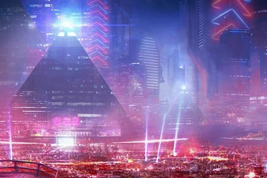 Download Future Light City Wallpapers In 2048x768 Resolution