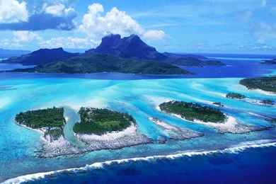 Awesome Look On Reefs Of Bora Bora Beach Wallpapers   Beach Wallpapers