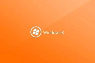Download Wallpapers 1366x768 Windows 8, Orange, White, Circle ...