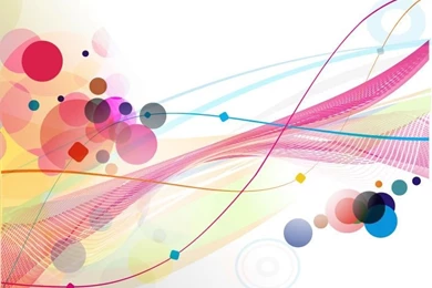 Abstract Colourful Circle Wave Line Backgrounds