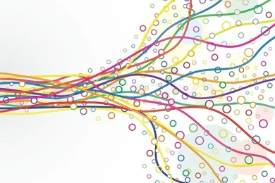 Abstract Backgrounds With Flowing Lines And Rounds On White, Vector ...