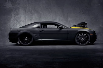 1680x1050 Matte Black Chevrolet Camaro SS Desktop PC And Mac Wallpapers