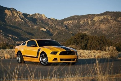 Mountains Nature Cars Ford Mustang Stripes Yellow Cars Muscle Car ...