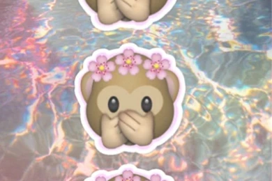 Colourful, Emoji, Evil, Flower, Hear No Evil, Monkey, No, Pastel ...