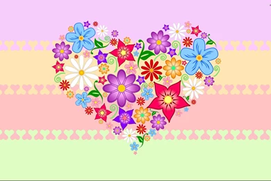 Floral Heart Wallpapers   Vector Wallpapers