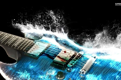 Water Guitar Wallpapers   Music Wallpapers