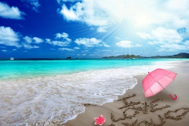 Beach Love I Love You Wallpapers HD Download For Desktop