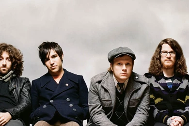 Download Wallpapers 3840x1200 Fall Out Boy, Bench, Field, Light ...