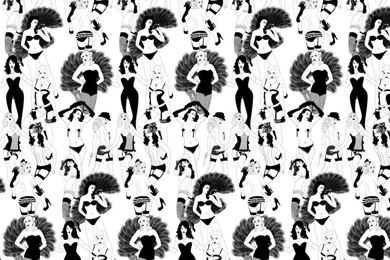 Burlesque Half Scale Wallpaper, Dupenny Wallpaper, Buy Wallpapers