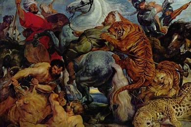 Tiger And Lion Hunting , Rubens Peter Paul Wallpapers