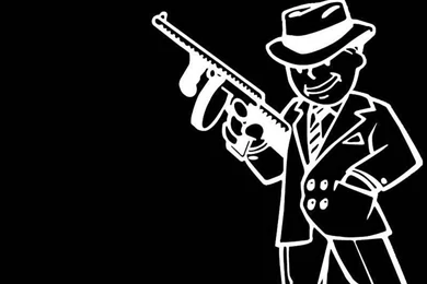 Fallout Vault Boy Black And White Wallpapers   (