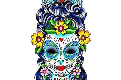 Vintage Sugar Skull Wallpapers