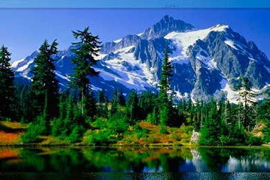 BEAUTIFUL MOUNTAIN SCENERY WALLPAPER