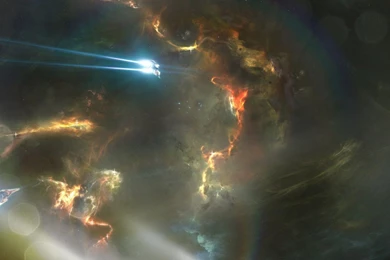 Wallpapers Spaceship Near Nebula Free Desktop Backgrounds