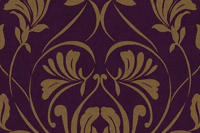 Casablanca Damask Wallpapers In Purple And Gold By Ronald Redding ...