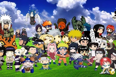 Wallpaper: Chibi, Naruto, Anime, Manga, Characters, Group, Cute ...