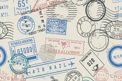 Print A Wallpapers Travel Stamps Wallpapers By Print A Wallpapers ...