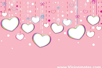 Hearts, Love, Background, Pink