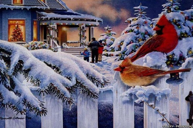 Christmas Scene Post Card Free Desktop Backgrounds Free Wallpapers ...