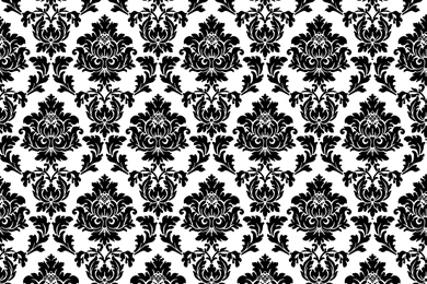 Gallery For   Black And White Damask Wallpapers Border