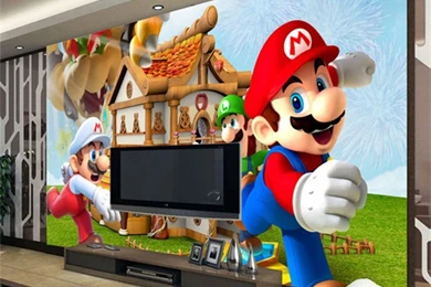 Aliexpress.com : Buy Super Mario 3D Cartoon Wallpapers Children's ...