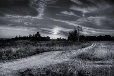 From The South Pole To The Moon, Black And White Country Road ...