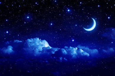 Pictures > Blue Crescent Moon Wallpapers