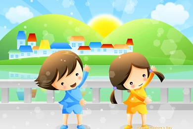 Happy Childhood Colourful Illustrations For Children's Day ...