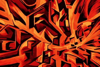 Orange An Black Abstract Wallpapers   (