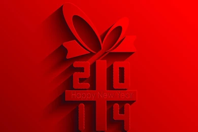 Happy New Year 2014 With Red Color HD Wallpaper Free Download.jpg