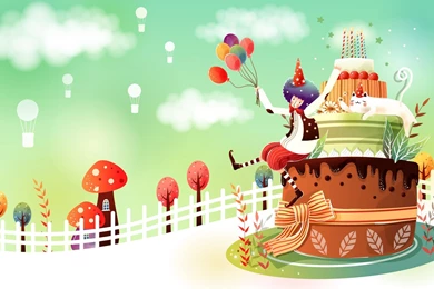 Vector Graphics : Colorful Children's Wonderland 1920x1200 NO.19 ...