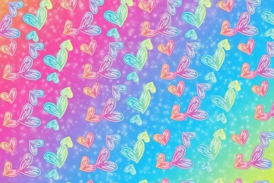 Colorful Glitter Hearts Wallpapers