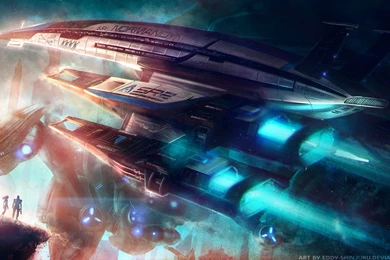 Download Wallpapers 2560x1440 Normandy, Mass Effect, Spaceship Mac ...