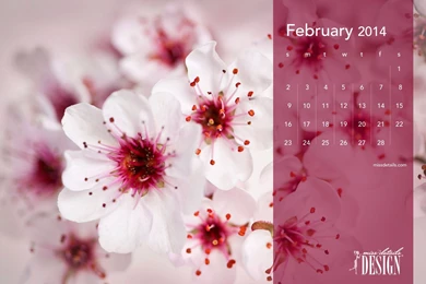 February Desktop Calendar 2014