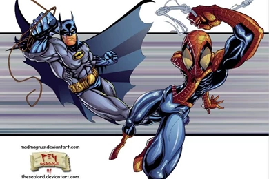 DeviantArt: More Like Batz And Spidey Wallpapers By Marvel vs DC
