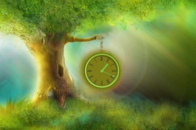 Desktop Wallpapers Gallery 3d Art Tree Desk Clock Free