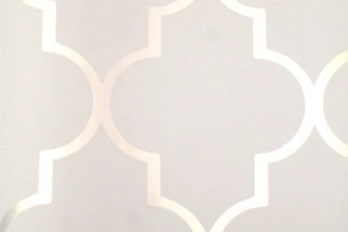 Silver Reflective "Alahambra" On White