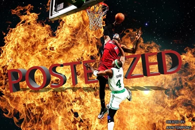 DeviantArt: More Like Lebron James Posterizes Jason Terry ...