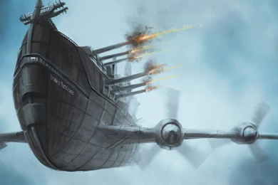 Aerial Warships Painting Wallpapers