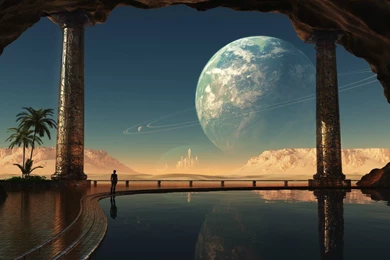 Castle On The Alien Planet Wallpapers Fantasy Wallpapers